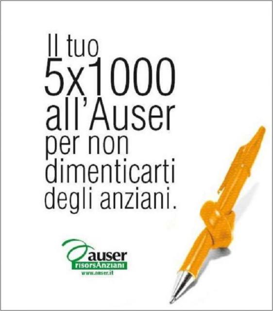 Read more about the article Scegli di destinare ad Auser il 5X1000
